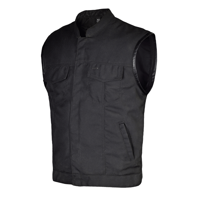 VL1914 Heavy Duty Textile Club Vest with Snaps And Zipper Closure