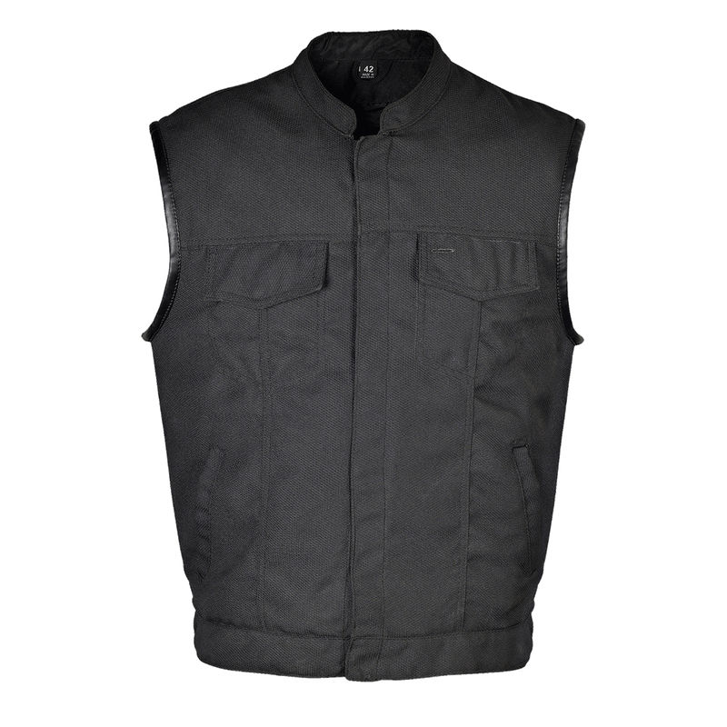 VL1914 Heavy Duty Textile Club Vest with Snaps And Zipper Closure