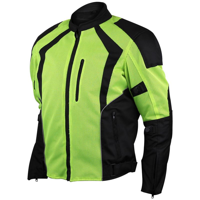 VL1623HG Mens Hi-Vis Mesh Motorcycle Jacket with CE Armor VL1623HG Mens Hi-Vis Mesh Motorcycle Jacket with CE Armor