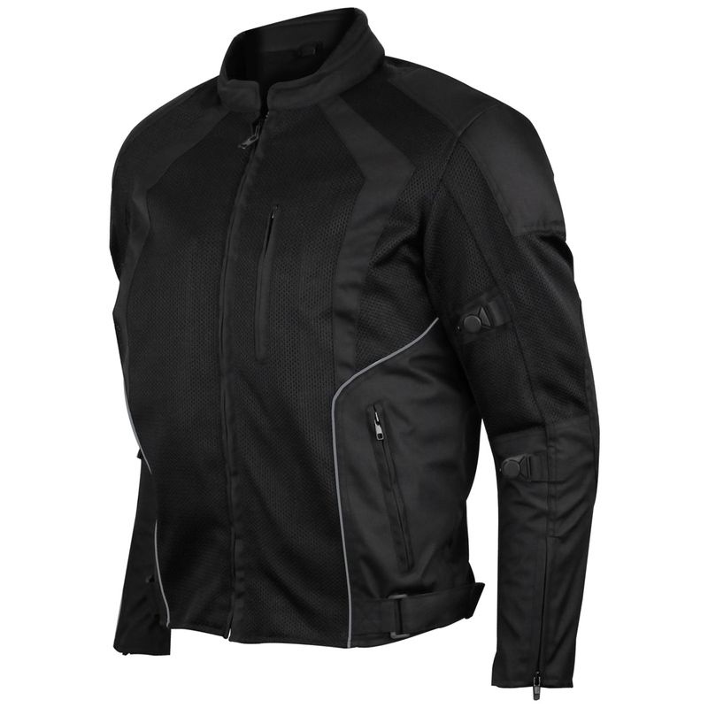 VL1623B Mens Black Mesh Motorcycle Jacket with CE Armor VL1623B Mens Black Mesh Motorcycle Jacket with CE Armor