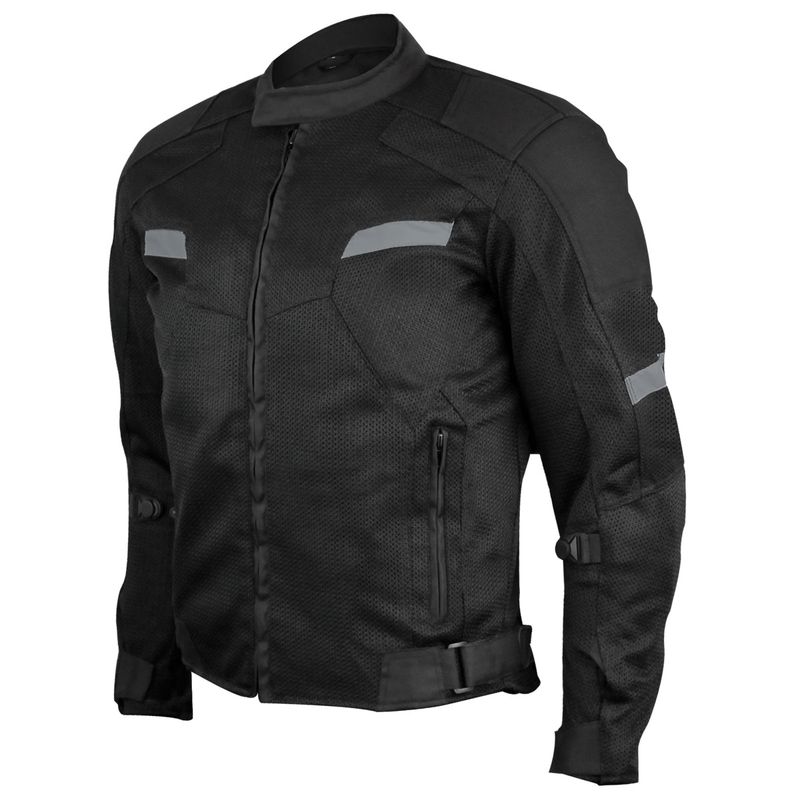 VL1622B Black Mesh Motorcycle Jacket with Insulated Liner and CE Armor VL1622B Black Mesh Motorcycle Jacket with Insulated Liner and CE Armor