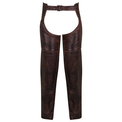 HM814VB Vance Leather High Mileage Vintage Brown Leather Chap