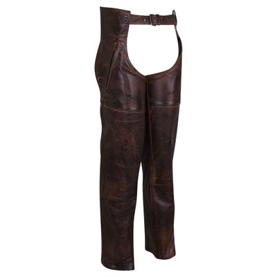 HM814VB Vance Leather High Mileage Vintage Brown Leather Chap HM814VB Vance Leather High Mileage Vintage Brown Leather Chap
