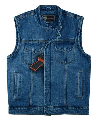 VB914BL Denim Club Vest in Blue VB914BL Denim Club Vest in Blue