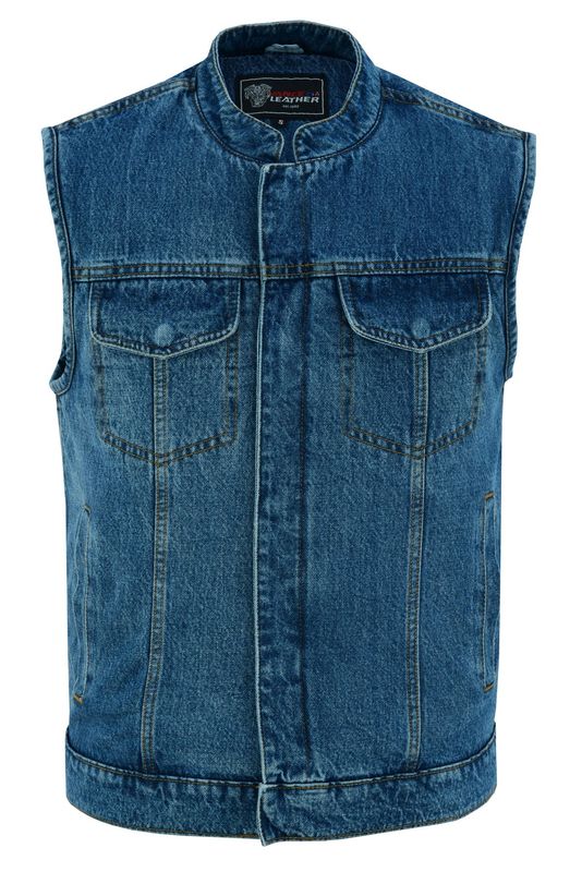 VB914BL Denim Club Vest in Blue