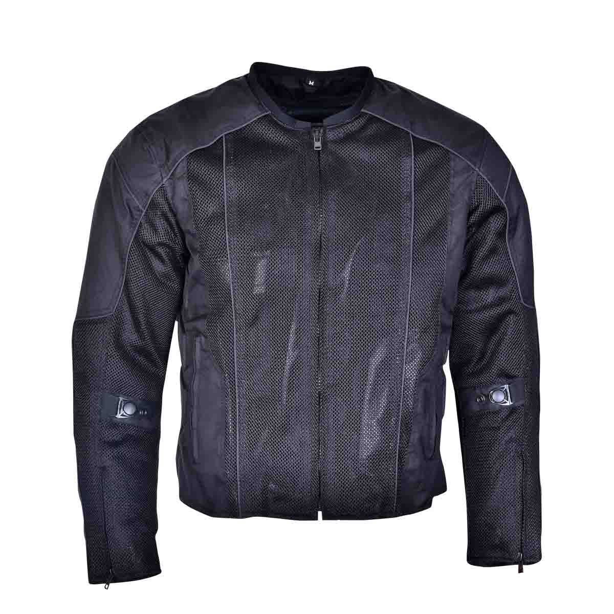 VL1627B Advanced 3-Season Mesh/Textile CE Armor Motorcycle Jacket, Size: m, Color: black