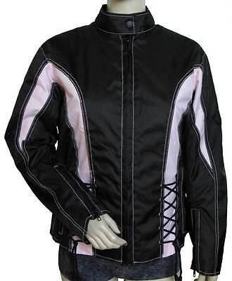 VL1551 Black Ladies Reflective Skull Crystal Jacket with Color Accents, Size: xs, Color: pink