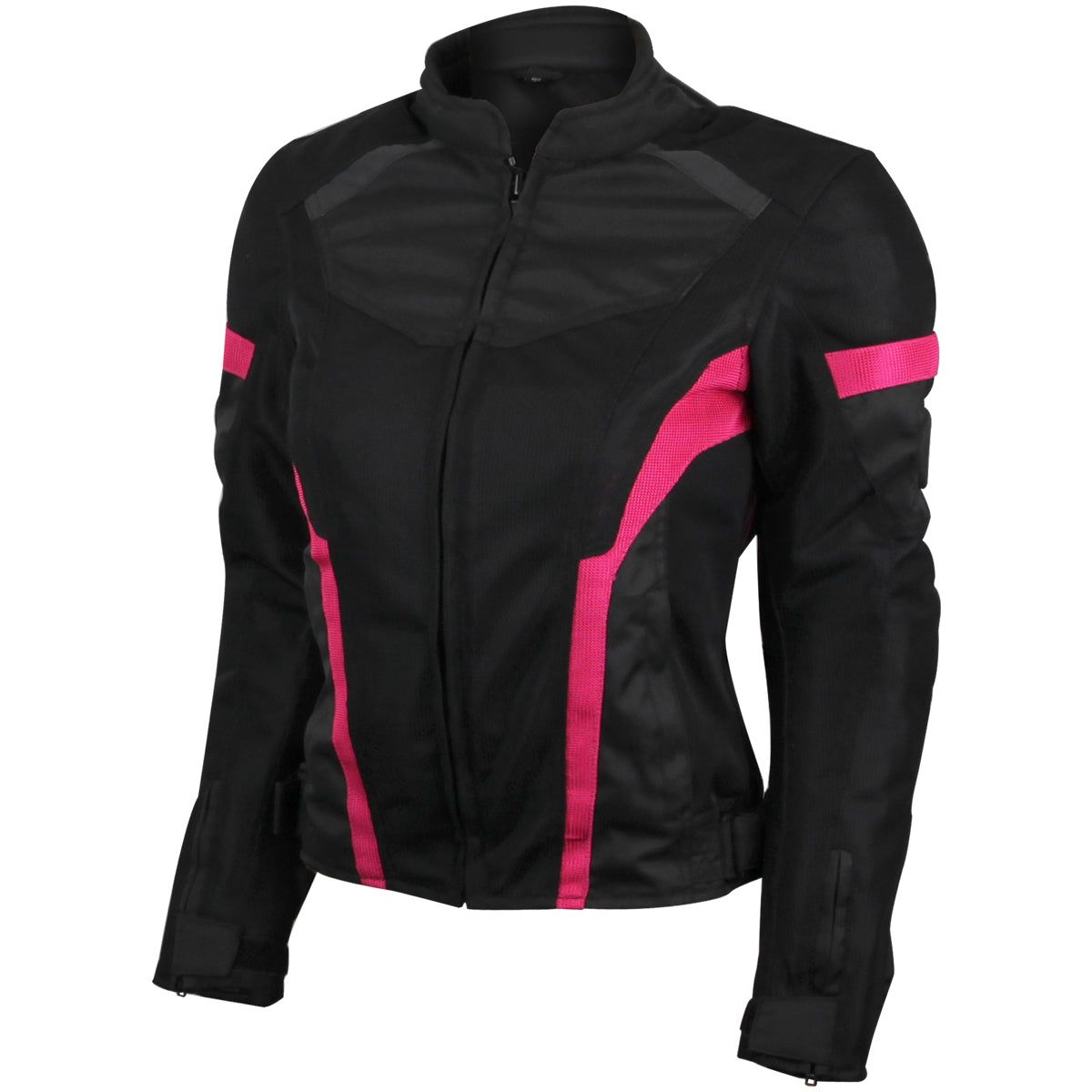 VL1674P Womens Advanced 3-Season CE Armor Pink Mesh Motorcycle Jacket, Size: m