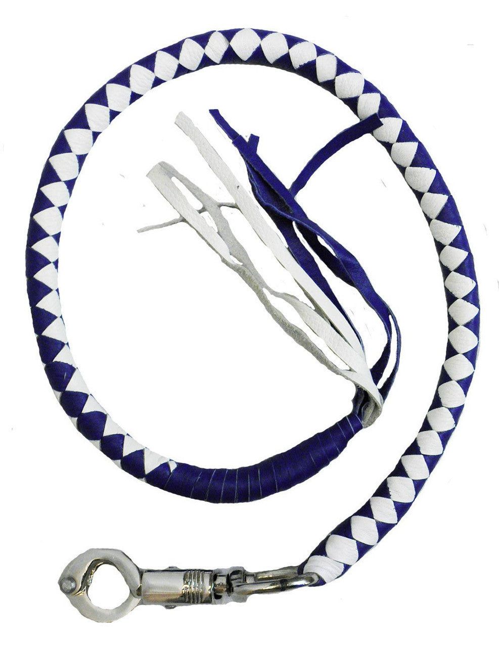 VA400 WBL - Vance Biker Motorcycle Blue - White Get Back Whips VA400 WBL - Vance Biker Motorcycle Blue - White Get Back Whips