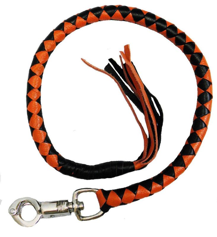 VA400 BO - Vance Biker Motorcycle Black/Orange Get Back Whips
