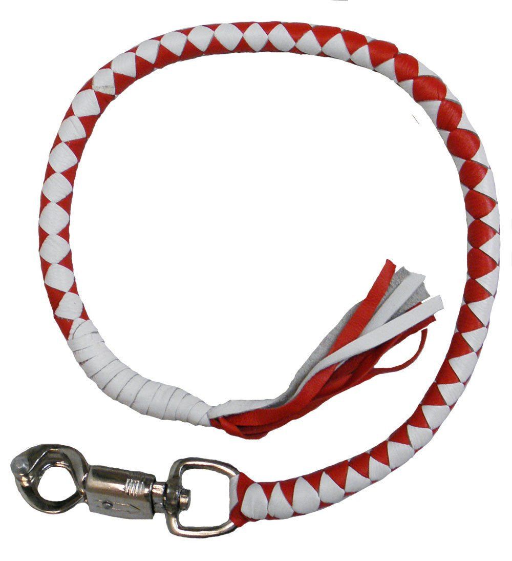VA400 RW - Vance Biker Motorcycle Red - White Get Back Whips VA400 RW - Vance Biker Motorcycle Red - White Get Back Whips