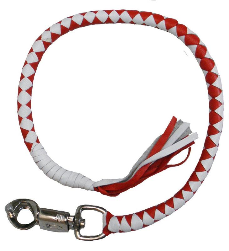VA400 RW - Vance Biker Motorcycle Red - White Get Back Whips