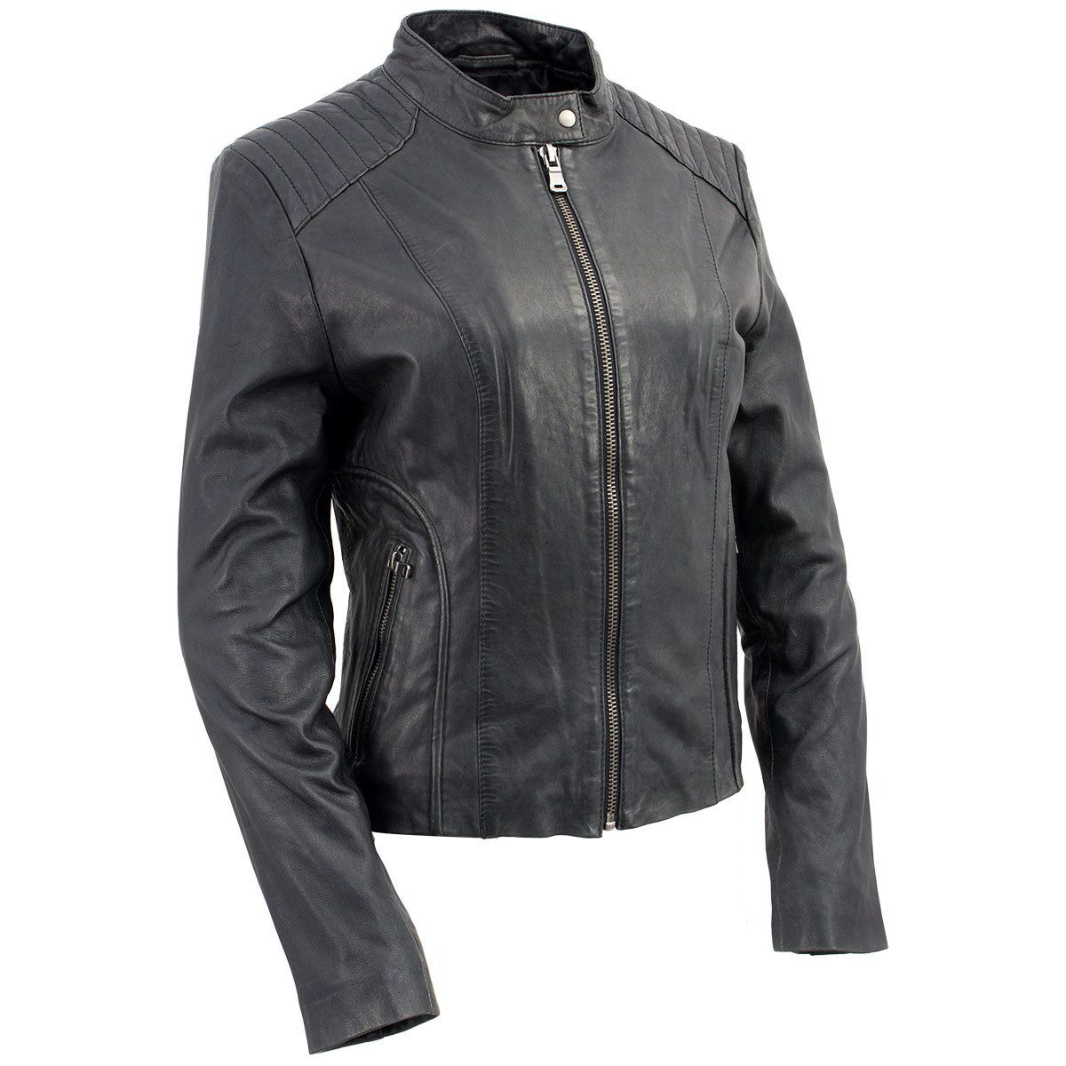 Milwaukee Leather Vintage SFL2814 Women's Black Leather Motorcycle Style Fashion Jacket Milwaukee Leather Vintage SFL2814 Women's Black Leather Motorcycle Style Fashion Jacket