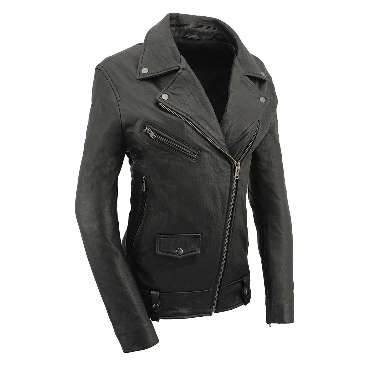 Milwaukee Leather Women's Black Premium New Zealand Lambskin Motorcycle Style Leather Jacket SFL2875 Milwaukee Leather Women's Black Premium New Zealand Lambskin Motorcycle Style Leather Jacket SFL2875