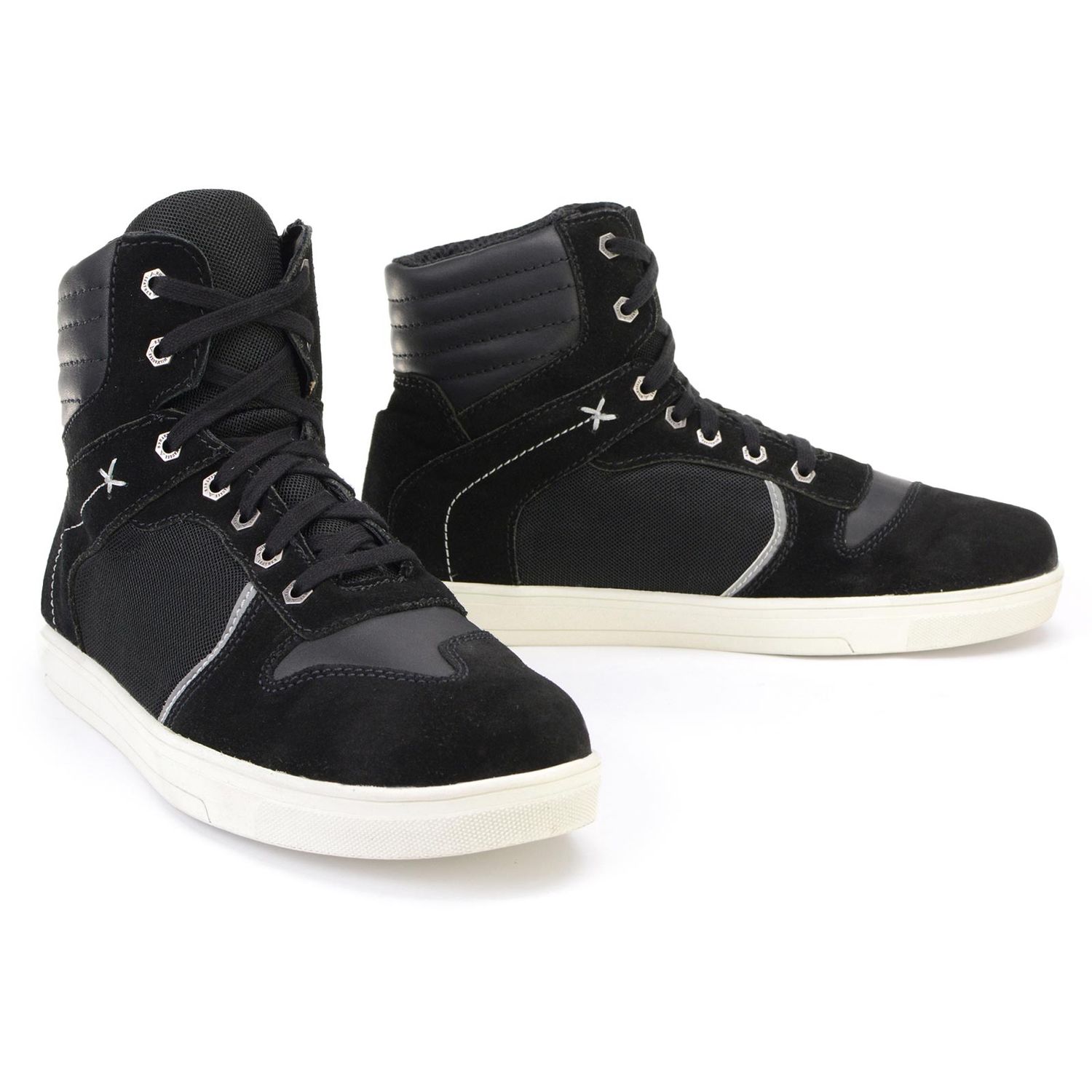 Milwaukee Leather MBM9101 Men's Black Leather and Suede Reinforced Street Riding Shoes with Ankle Support Milwaukee Leather MBM9101 Men's Black Leather and Suede Reinforced Street Riding Shoes with Ankle Support