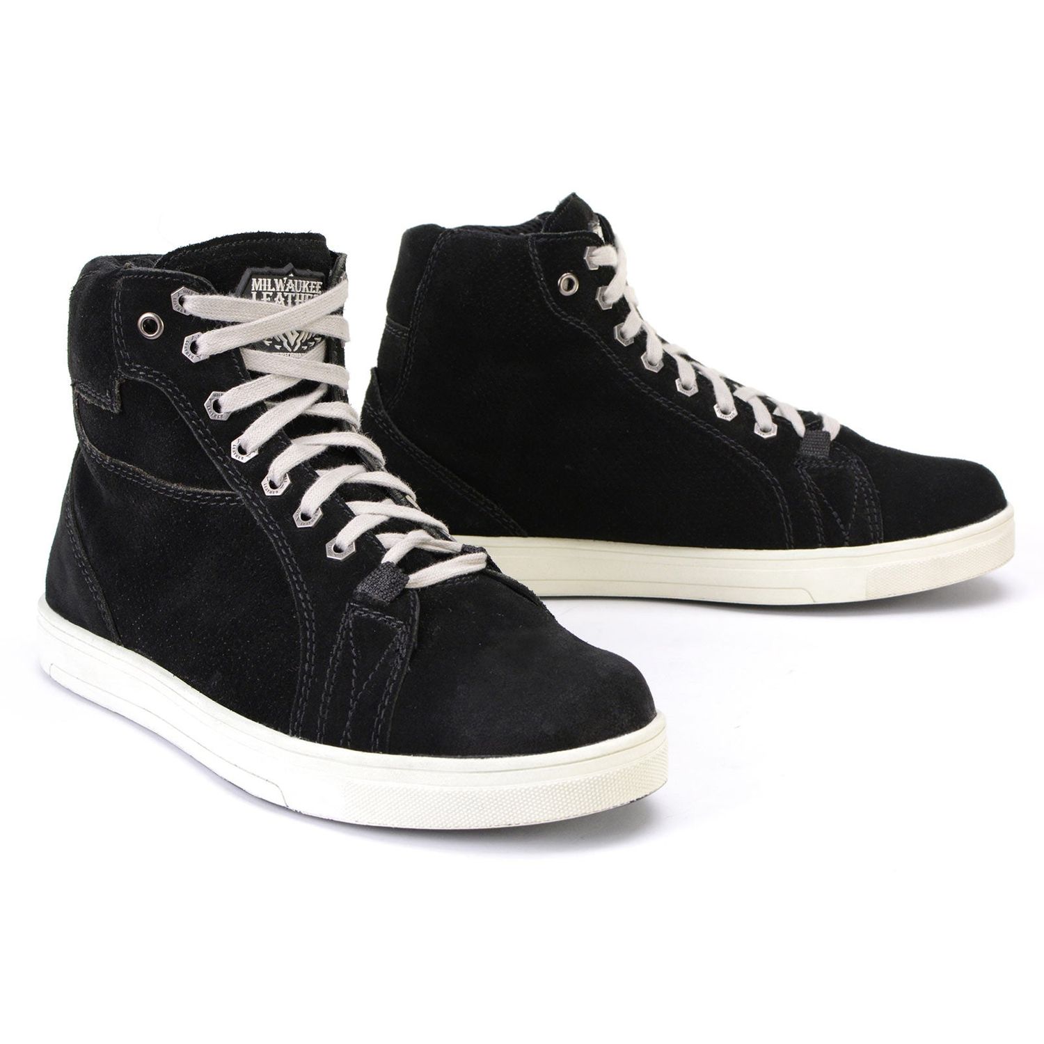 Milwaukee Leather MBM9106 Men's Premium Black Suede Leather Reinforced Street Riding Shoes w/ Ankle Support Milwaukee Leather MBM9106 Men's Premium Black Suede Leather Reinforced Street Riding Shoes w/ Ankle Support