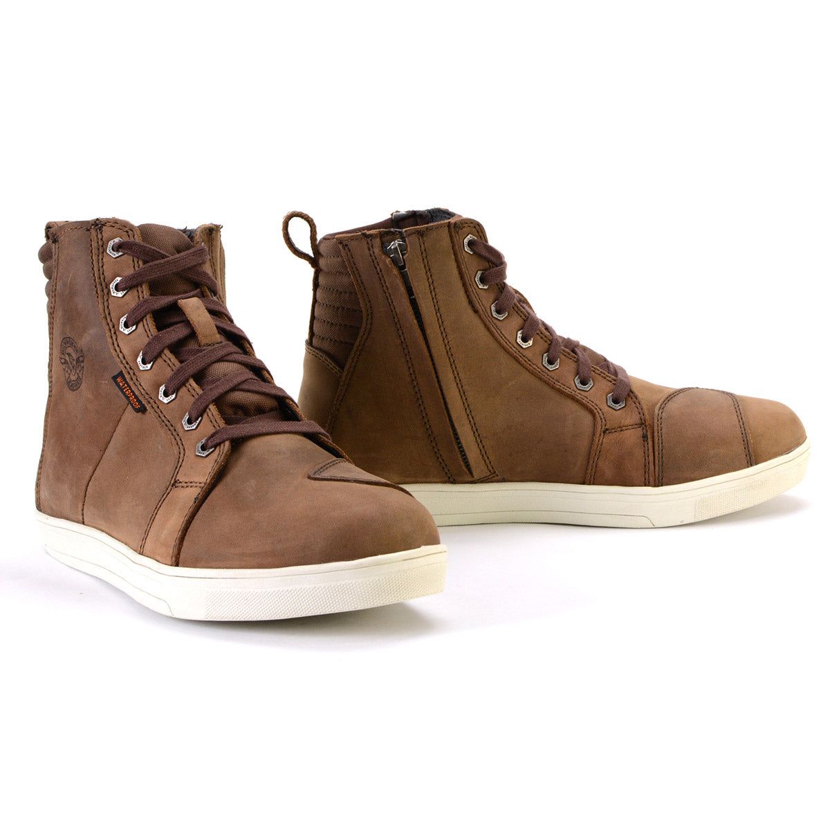 Milwaukee Leather MBM9113 Men's Brown Waterproof Leather Motorcycle Reinforced Riding Shoes w/ Ankle Support Milwaukee Leather MBM9113 Men's Brown Waterproof Leather Motorcycle Reinforced Riding Shoes w/ Ankle Support