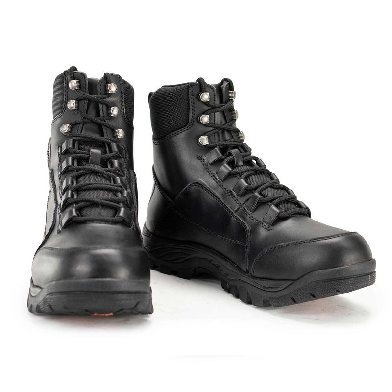 Milwaukee Leather MBM9081 Menâs Black Leather Swat Style-Tactical Lace-Up Motorcycle Riding Boots