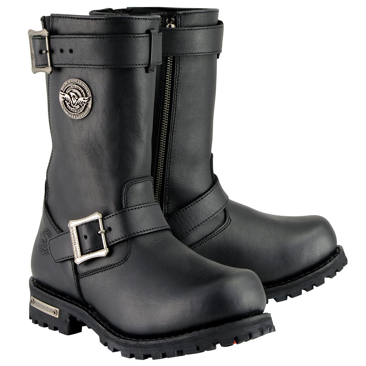 Milwaukee Leather Men's Black Leather Wide-Width 11-Inch Classic Engineer Motorcycle Boots MBM9020W Milwaukee Leather Men's Black Leather Wide-Width 11-Inch Classic Engineer Motorcycle Boots MBM9020W