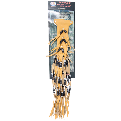 HTBlack "Hawg Tyd" The Authentic Leather Hair TYS - Black Beads