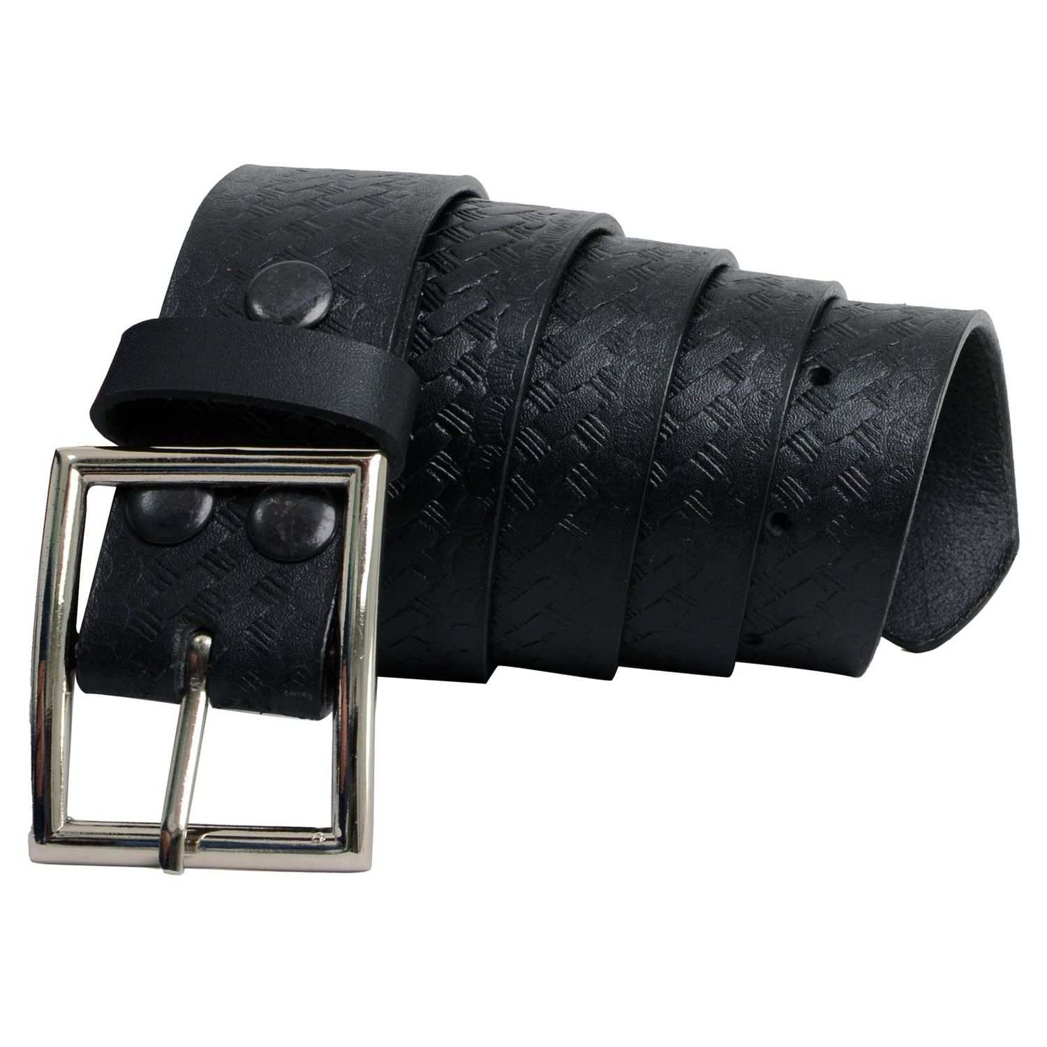 Milwaukee Leather MP7105 Men's Embossed Black Genuine Leather Biker Belt with Interchangeable Buckle Milwaukee Leather MP7105 Men's Embossed Black Genuine Leather Biker Belt with Interchangeable Buckle