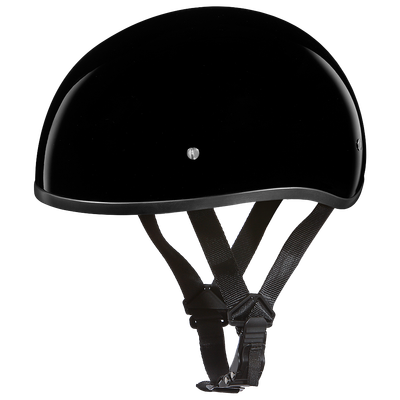 DOT Approved Daytona Skull Cap Half Shell Motorcycle Helmet - Beanie Style for Motorcycles, Cruisers, Scooters, and Mopeds W/O Visor- Hi-Gloss Black