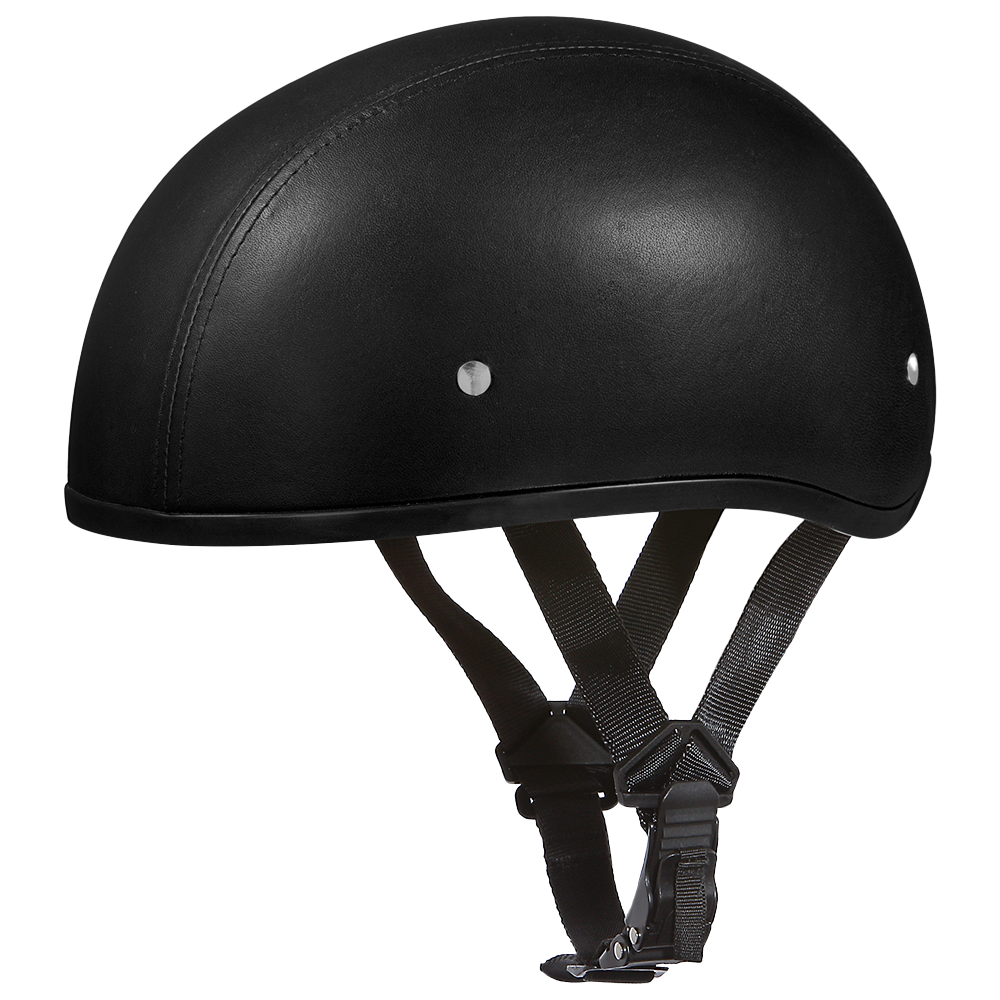 D.O.T. Daytona Skull Cap W/O Visor- Leather Covered D.O.T. Daytona Skull Cap W/O Visor- Leather Covered