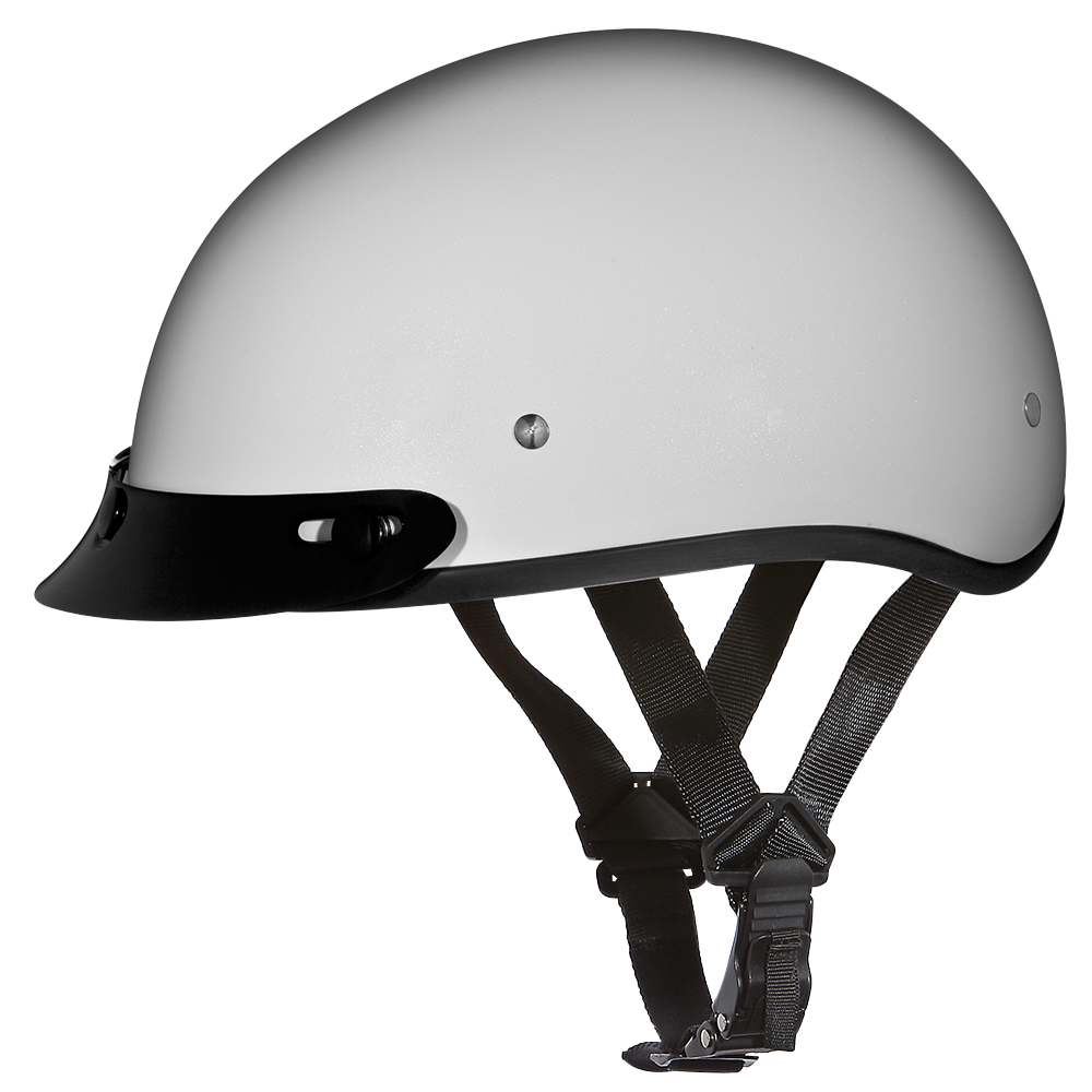 DOT Approved Daytona Skull Cap Half Shell Motorcycle Helmet - Beanie Style for Motorcycles, Cruisers, Scooters, and Mopeds - Pearl White DOT Approved Daytona Skull Cap Half Shell Motorcycle Helmet - Beanie Style for Motorcycles, Cruisers, Scooters, and Mopeds - Pearl White