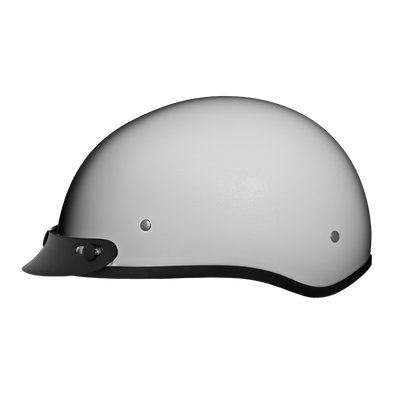 DOT Approved Daytona Skull Cap Half Shell Motorcycle Helmet - Beanie Style for Motorcycles, Cruisers, Scooters, and Mopeds - Pearl White