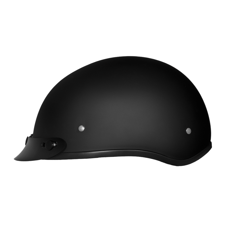 DOT Approved Daytona Skull Cap Half Shell Motorcycle Helmet - Beanie Style for Motorcycles, Cruisers, Scooters, and Mopeds - Dull Black