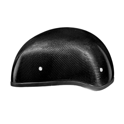 D.O.T. Daytona Skull Cap W/O Visor- Grey Carbon Fiber