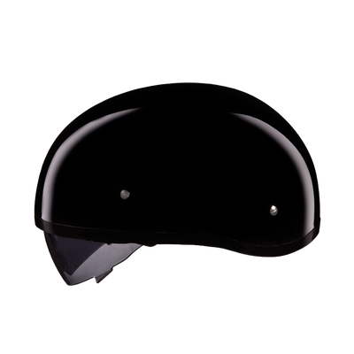D.O.T. Daytona Skull Cap W/ Inner Shield- Hi-Gloss Black
