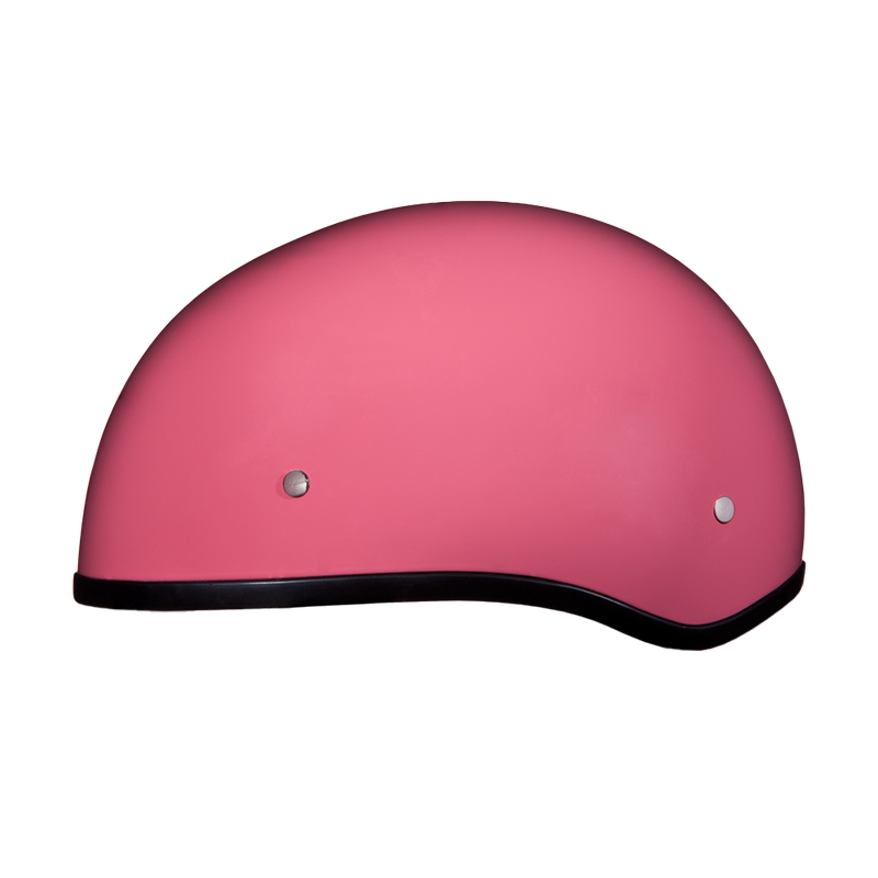 DOT Approved Daytona Skull Cap Half Shell Motorcycle Helmet - Beanie Style for Motorcycles, Cruisers, Scooters, and Mopeds W/O Visor- Hi-Gloss Pink