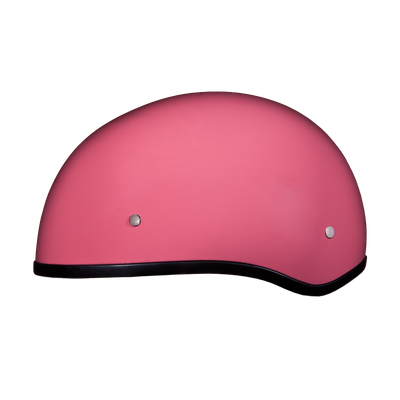 DOT Approved Daytona Skull Cap Half Shell Motorcycle Helmet - Beanie Style for Motorcycles, Cruisers, Scooters, and Mopeds W/O Visor- Hi-Gloss Pink