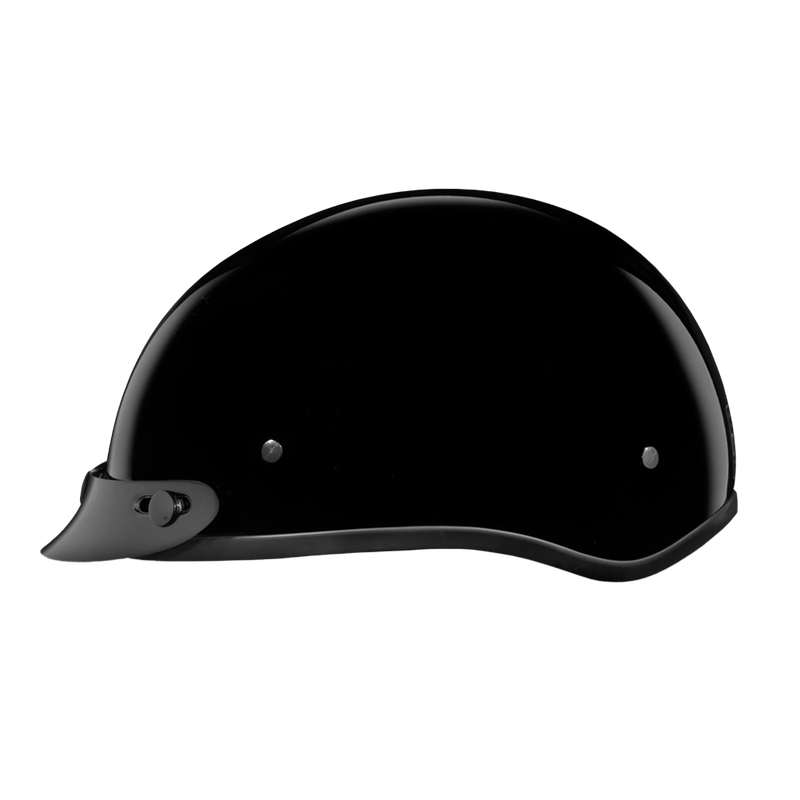 DOT Approved Daytona Skull Cap Half Shell Motorcycle Helmet - Beanie Style for Motorcycles, Cruisers, Scooters, and Mopeds - Hi-Gloss Black