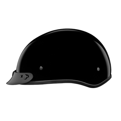 DOT Approved Daytona Skull Cap Half Shell Motorcycle Helmet - Beanie Style for Motorcycles, Cruisers, Scooters, and Mopeds - Hi-Gloss Black