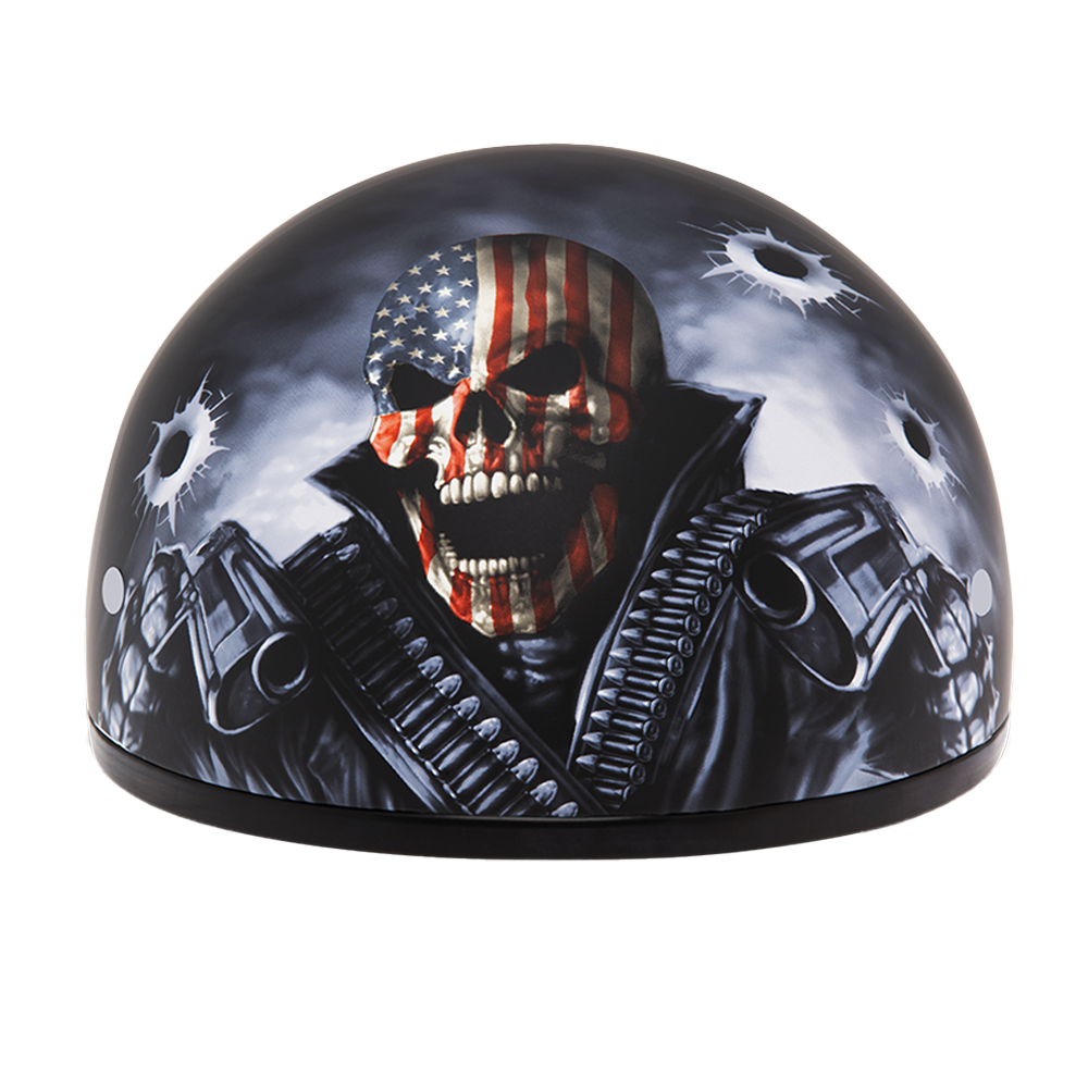 DOT Approved Daytona Motorcycle Half Face Helmet - Skull Cap Graphics for Men & Women, Scooters, ATVs, UTVs & Choppers - W/ Come Get 'Em DOT Approved Daytona Motorcycle Half Face Helmet - Skull Cap Graphics for Men & Women, Scooters, ATVs, UTVs & Choppers - W/ Come Get 'Em