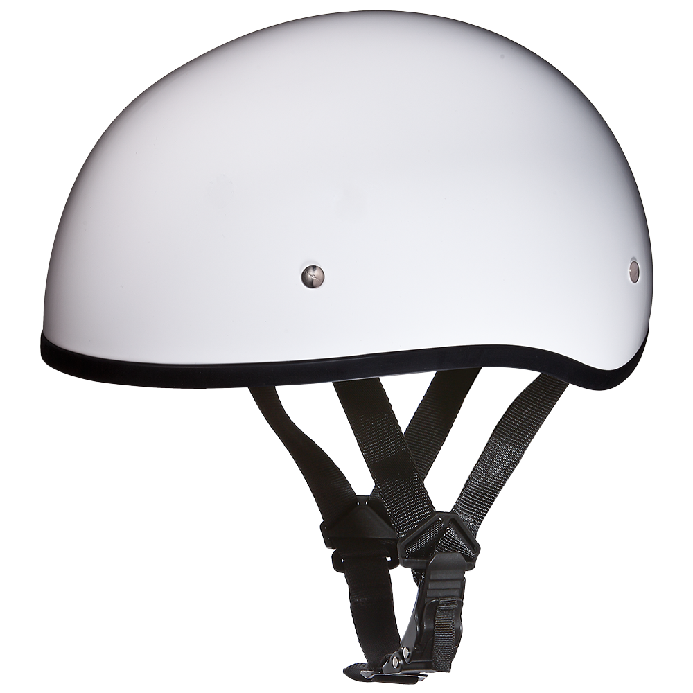 DOT Approved Daytona Skull Cap Half Shell Motorcycle Helmet - Beanie Style for Motorcycles, Cruisers, Scooters, and Mopeds W/O Visor- Hi-Gloss White DOT Approved Daytona Skull Cap Half Shell Motorcycle Helmet - Beanie Style for Motorcycles, Cruisers, Scooters, and Mopeds W/O Visor- Hi-Gloss White