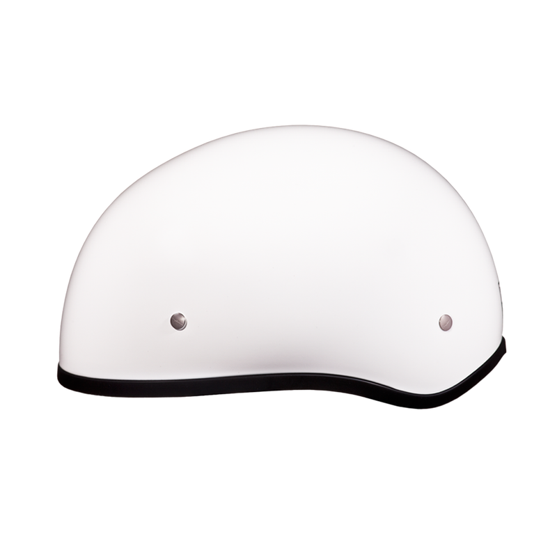 DOT Approved Daytona Skull Cap Half Shell Motorcycle Helmet - Beanie Style for Motorcycles, Cruisers, Scooters, and Mopeds W/O Visor- Hi-Gloss White