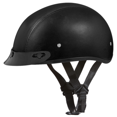 D.O.T. Daytona Skull Cap- Leather Covered