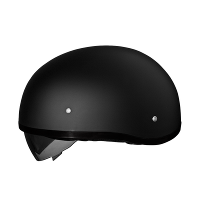 D.O.T. Daytona Skull Cap W/ Inner Shield- Dull Black