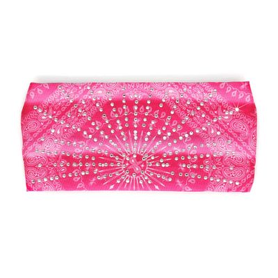 Milwaukee Leather | Bling Designed Wide Headbands-Headwraps for Women Biker bandana Classic Pink- MLA8005