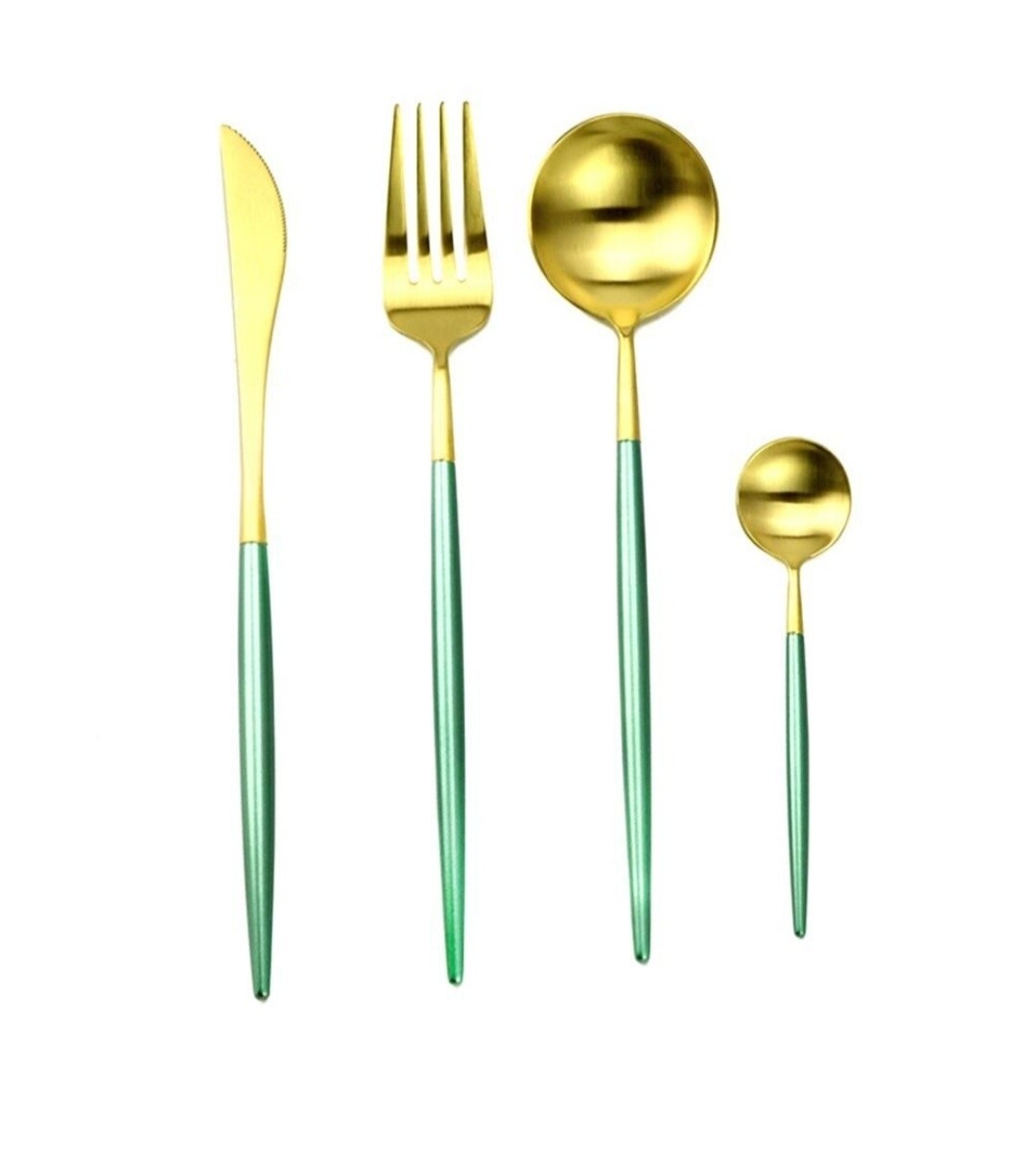 DECOR CUTLERY SET 24P GREEN 