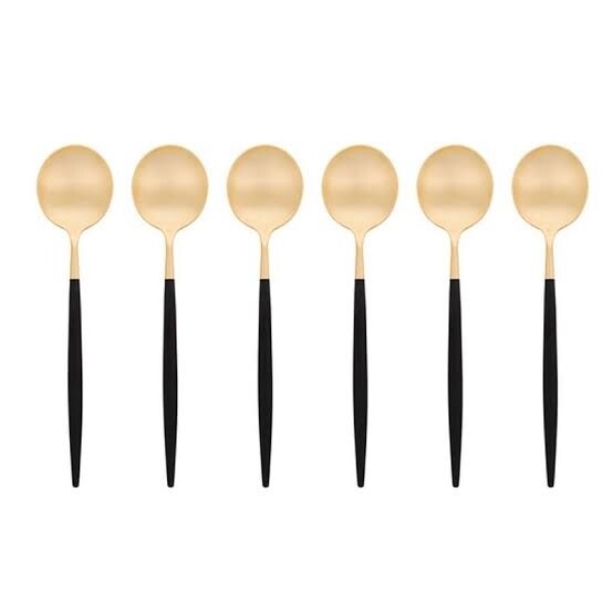TEASPOONS BLACK /GOLD