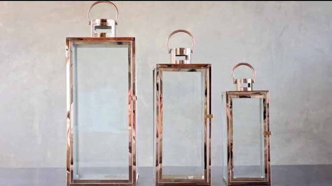 ROSE GOLD 3P LANTERN SET
