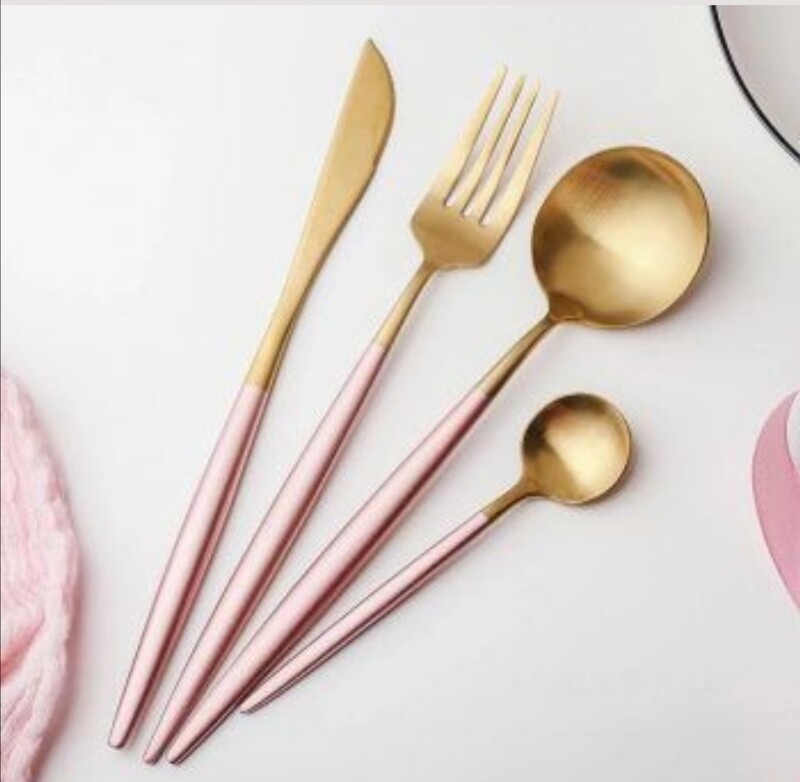DECOR CUTLERY SET 24P PINK 