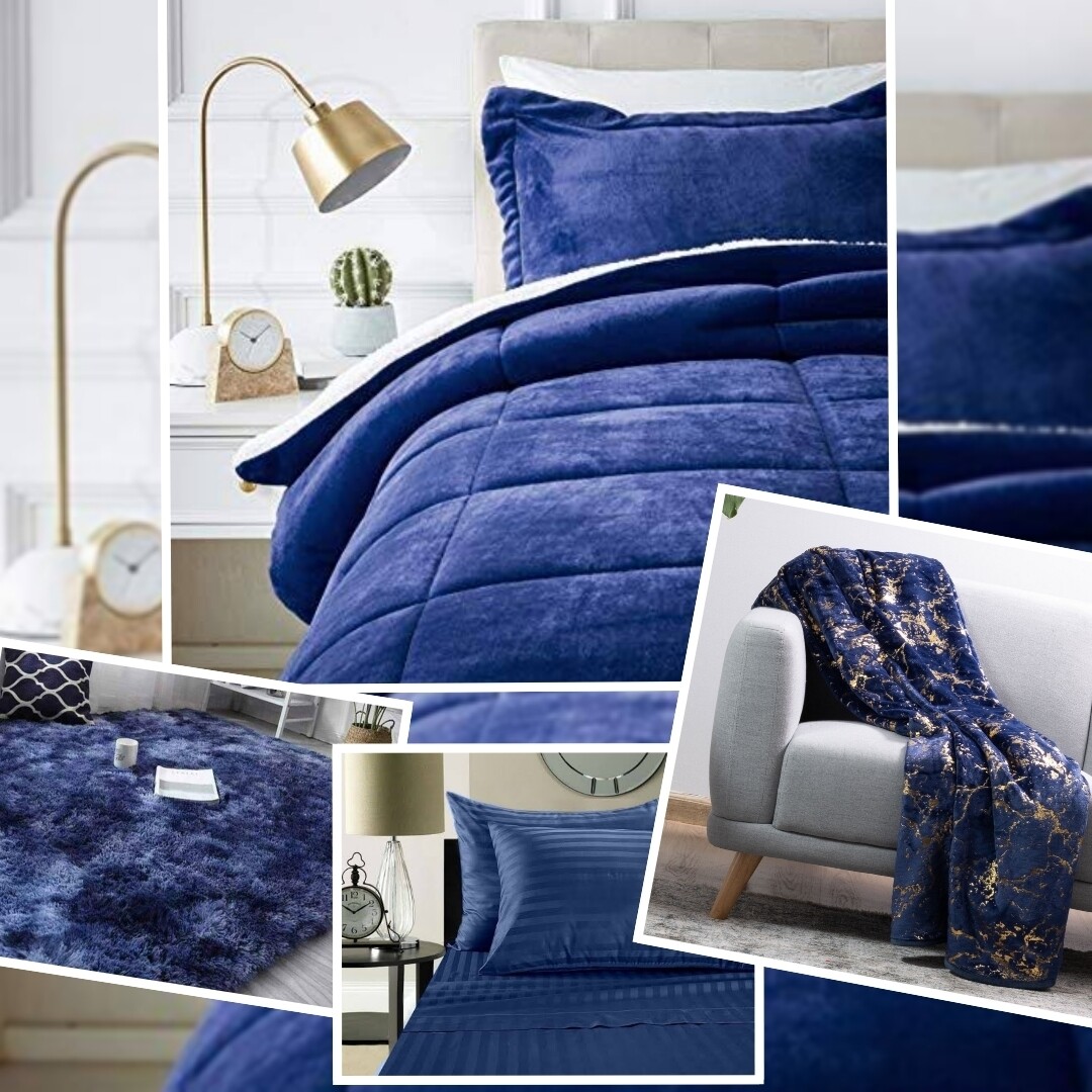 NAVY FLEECE BEDROOM COMBO