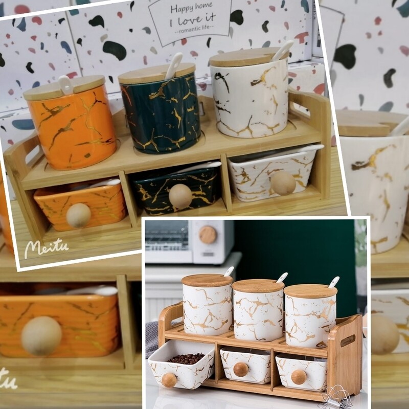 MARBLE CANISTER SET