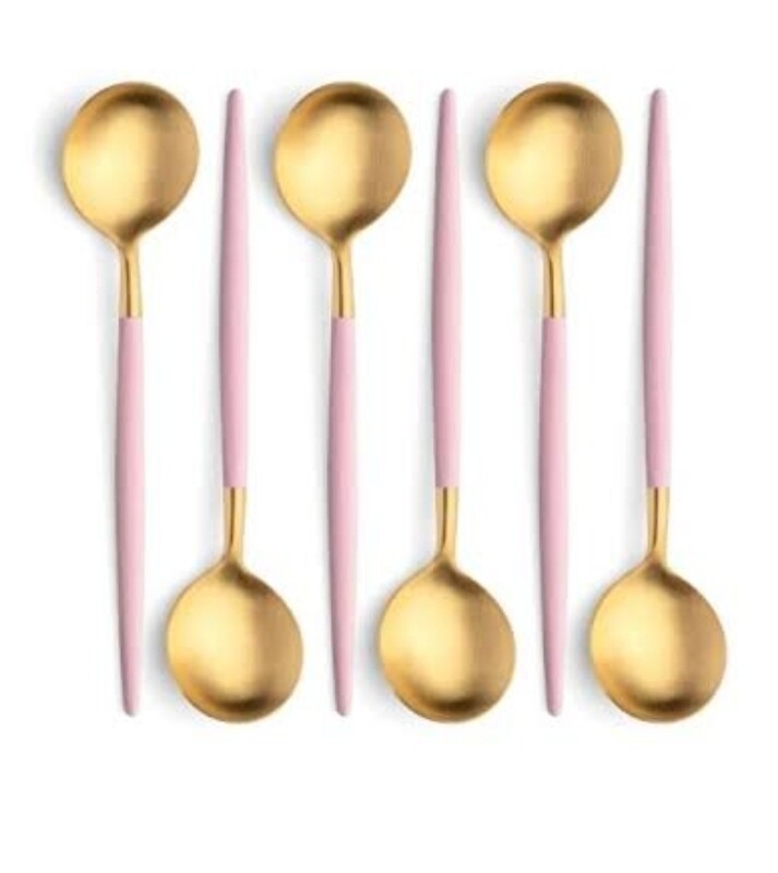 TEASPOONS PINK /GOLD