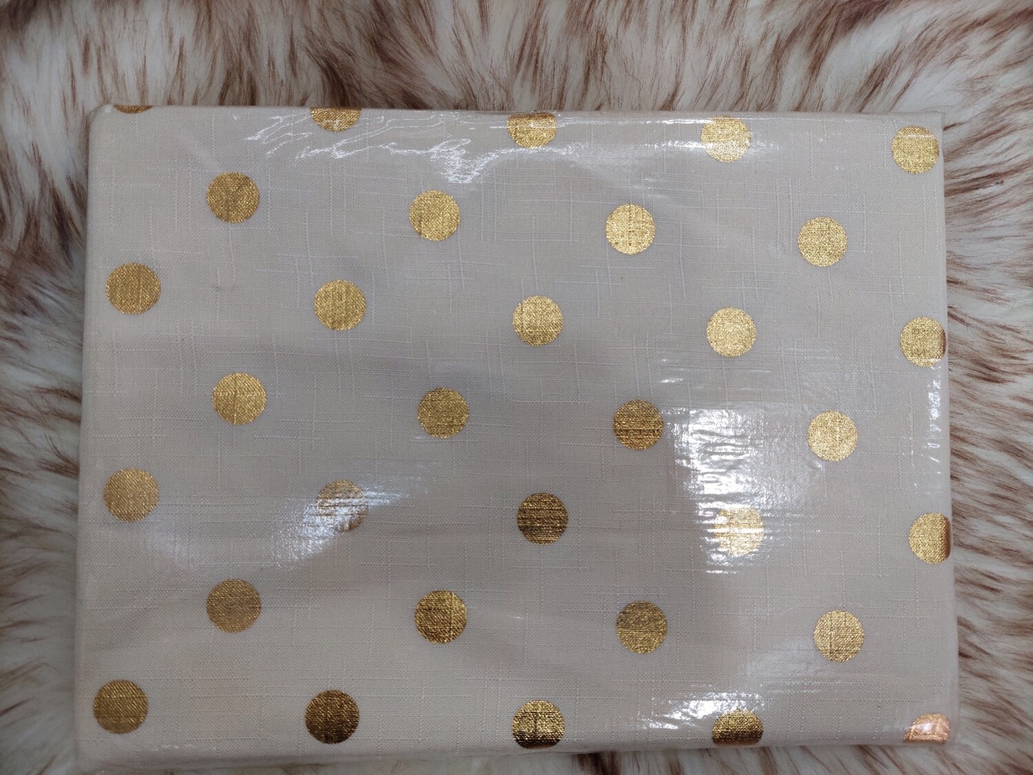TABLECLOTH- GOLD POLKA